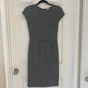 Black and White Fitted Dress